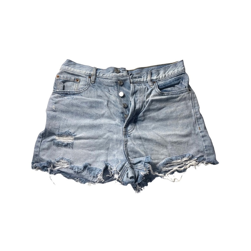 Distressed Denim Shorts